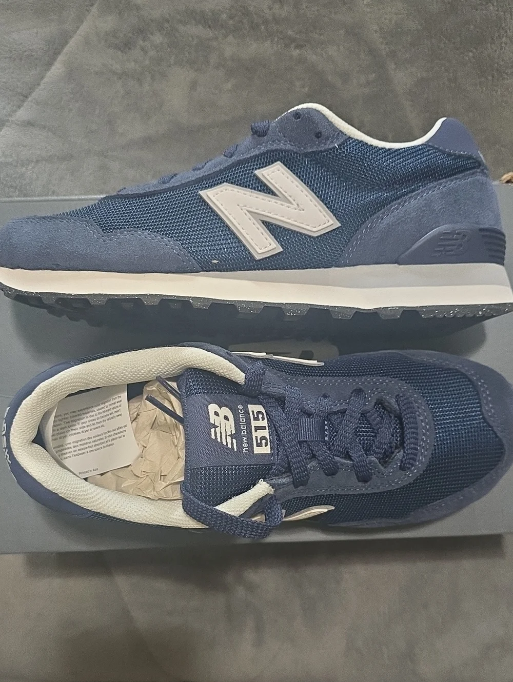 New Balance Blue and White Retro Runner Sneakers